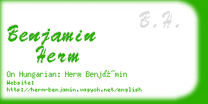 benjamin herm business card